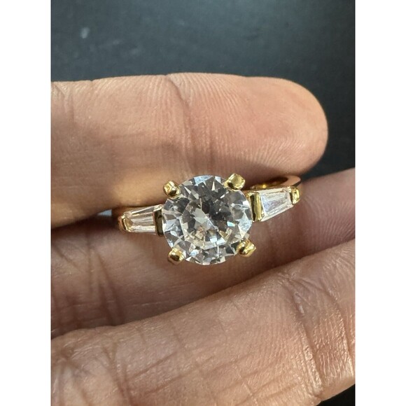 10K Fine Gold Shimmer Modern Comfort Band Ring – Size 8 - Picture 1 of 8